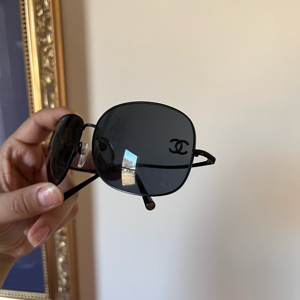 Vintage 90’s black Chanel Sunglasses